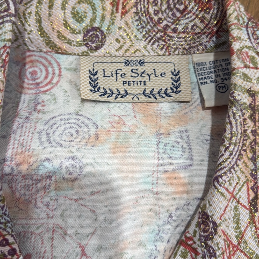 Multicolor Patterned Women's Jacket - Picture 4 of 7